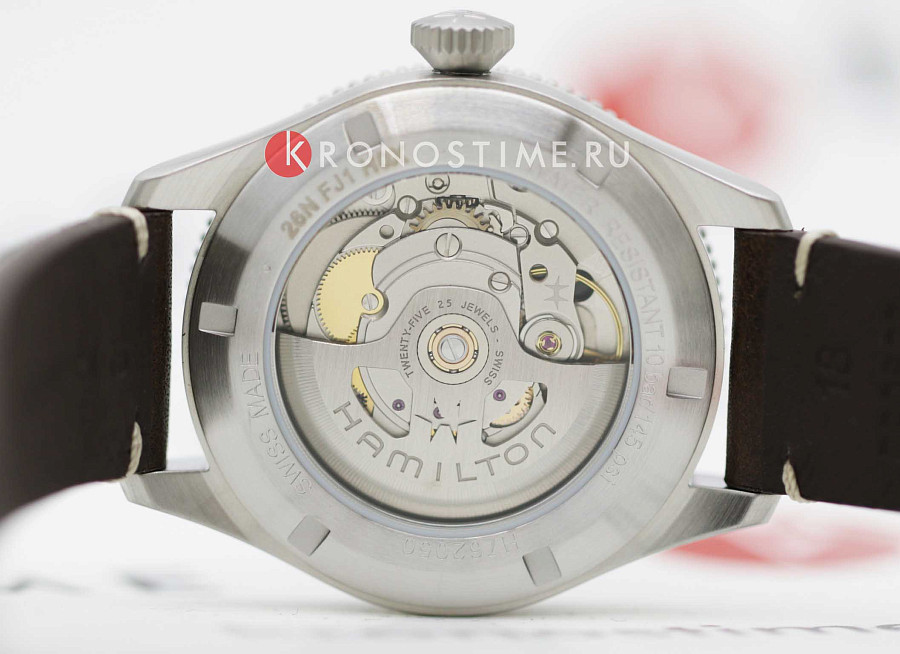 Часы Hamilton Khaki Aviation Pilot Pioneer H76205530 — мужские, коричневый