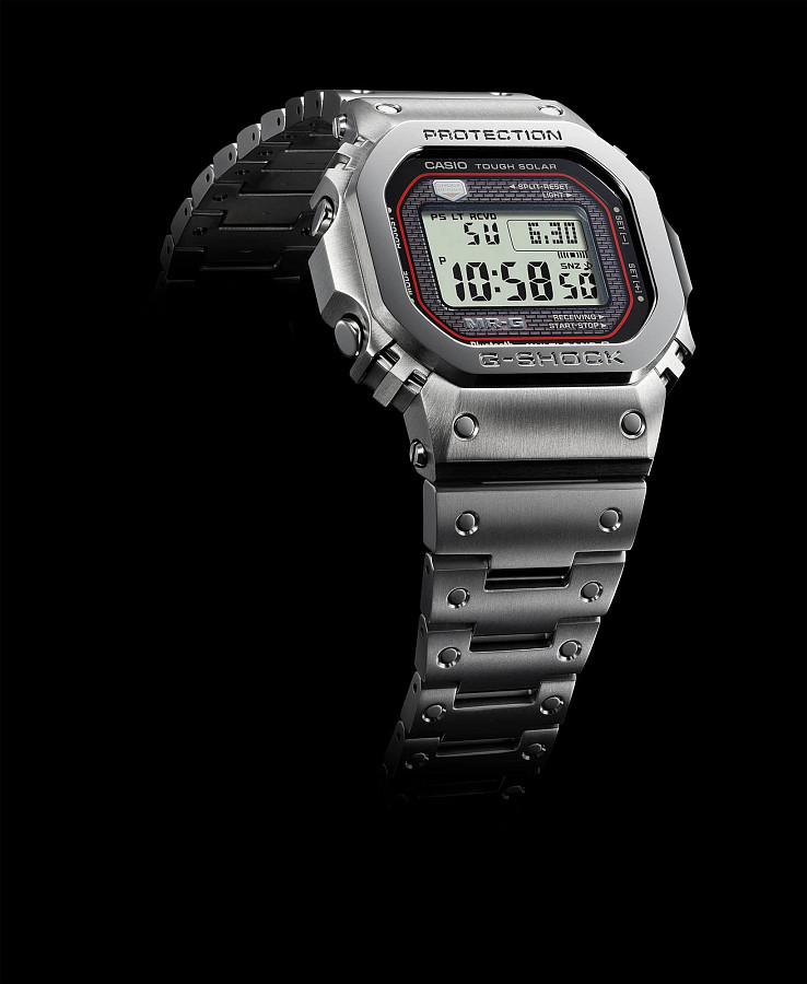 Часы Casio G-Shock MRG-B5000D-1DR (MRG-B5000D-1) — серый, сталь металл титан