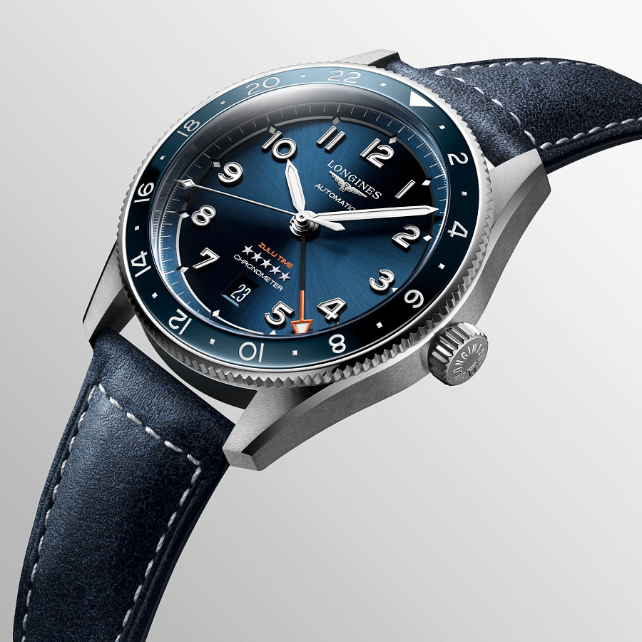 Часы Longines Spirit L3.812.4.93.2 — синий, керамика металл сталь