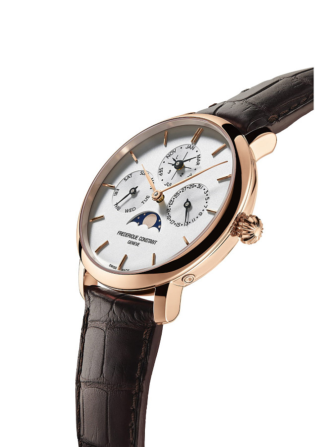 Часы Frederique Constant Slimline Perpectual Calendar Manufacture FC-775V4S4 — механические, металл сталь