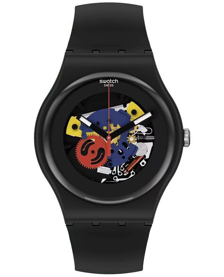 Часы Swatch New Gent Biosourced Lacquered SO29B107 — мужские, прозрачный