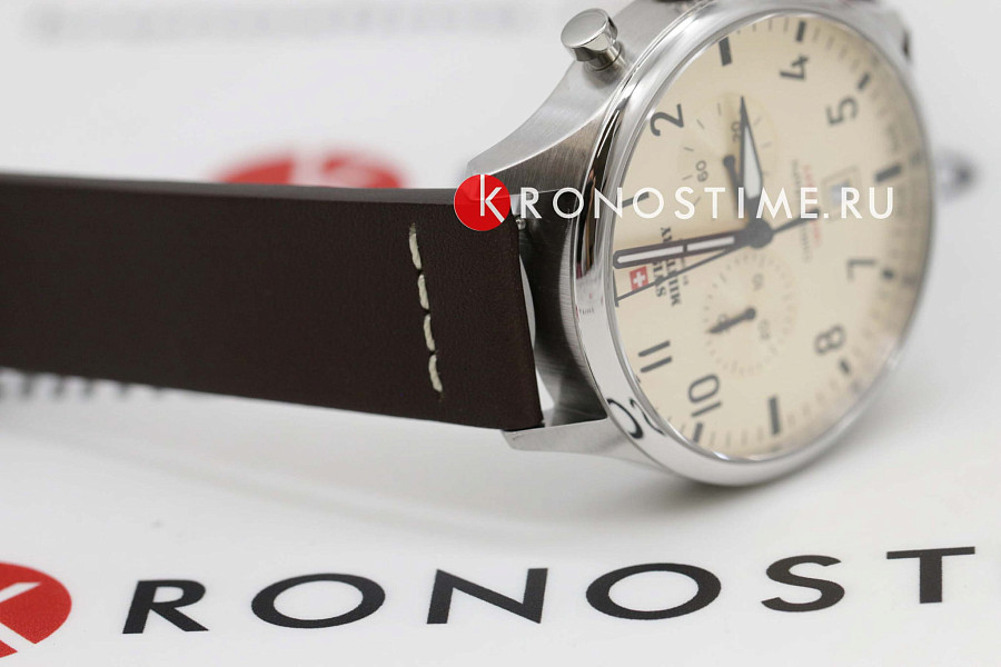 Часы Swiss Military by Chrono Vintage Chronograph SM34098.09 — кожаный, мужские