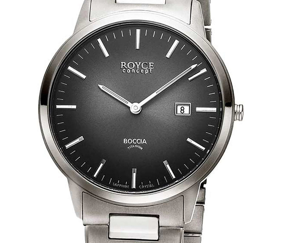 Часы Boccia Titanium Circle-Oval Royce 3658-04 — кварцевые, титан