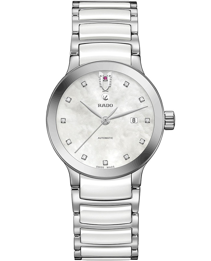 Часы Rado Centrix Automatic Diamonds R30027902 — женские, перламутровый