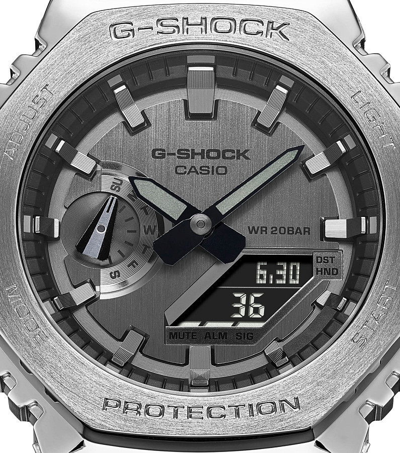 Часы Casio G-Shock GM-2100-1ADR (GM-2100-1A) — мужские, силикон