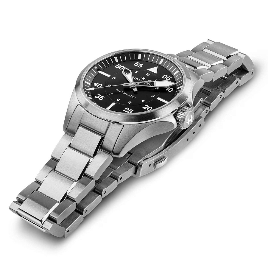 Часы Hamilton Khaki Aviation Pilot Auto H76215130 — черный, механические