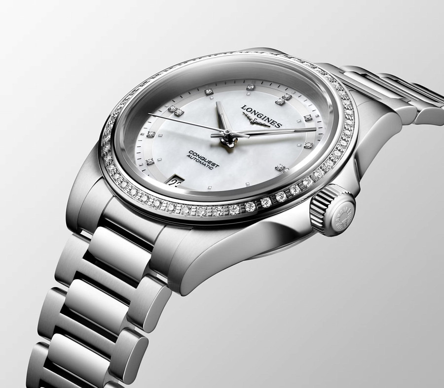 Часы Longines Conquest L3.430.0.87.6 — нержавеющая сталь, женские