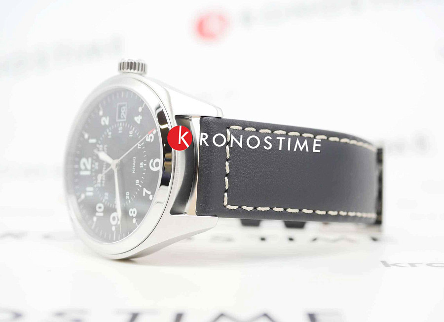Часы Hamilton Khaki Field Quartz H68551733 — мужские, кожаный