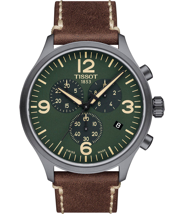 Часы Tissot Chrono XL T116.617.36.097.00 — мужские, зеленый