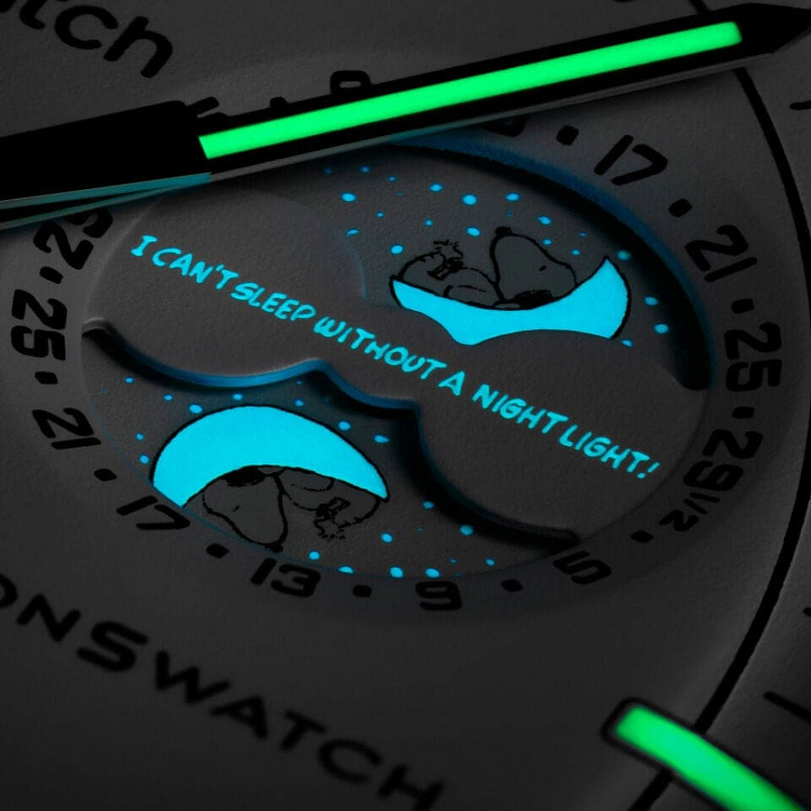 Часы Swatch x Omega Bioceramic Moonswatch Mission to the Moonphase - Full Moon SO33W700 — кварцевые, Швейцария, мужские