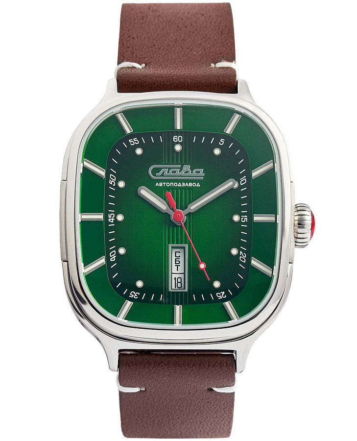 Часы Слава АЙС 3262719/300-8205 — мужские, зеленый