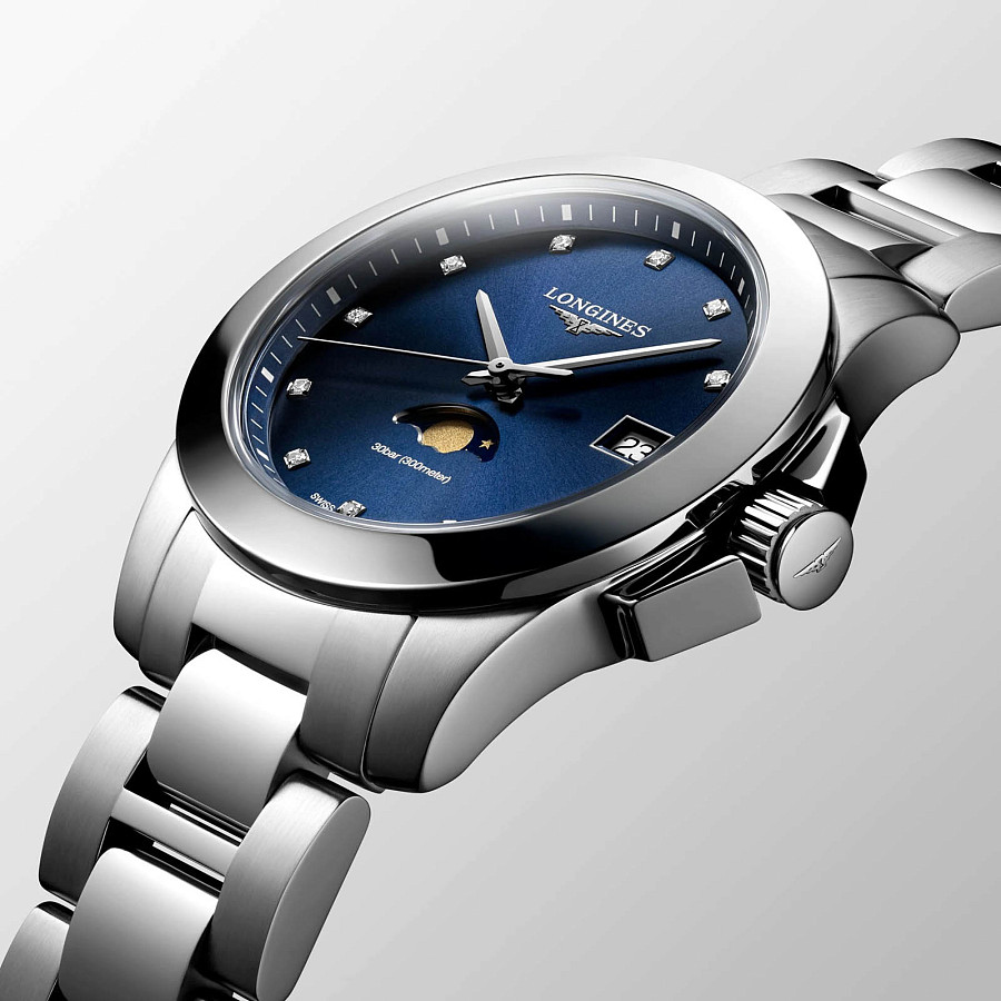 Часы Longines Conquest L3.381.4.97.6 — нержавеющая сталь, женские
