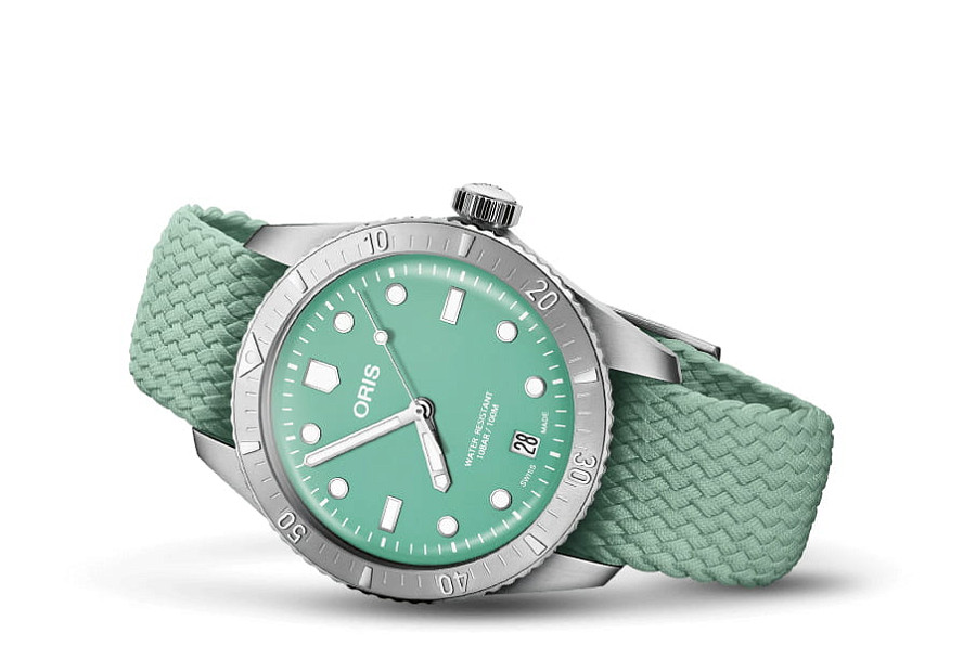 Часы Oris Divers Sixty‑Five 'Cotton Candy' 01 733 7771 4057-07 3 19 03S — механические, сталь