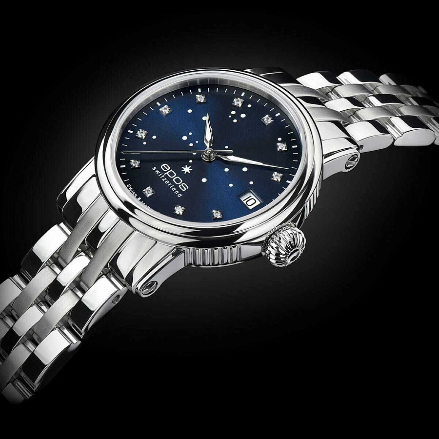Часы Epos Ladies Diamonds 4390.152.20.96.30 — нержавеющая сталь, женские