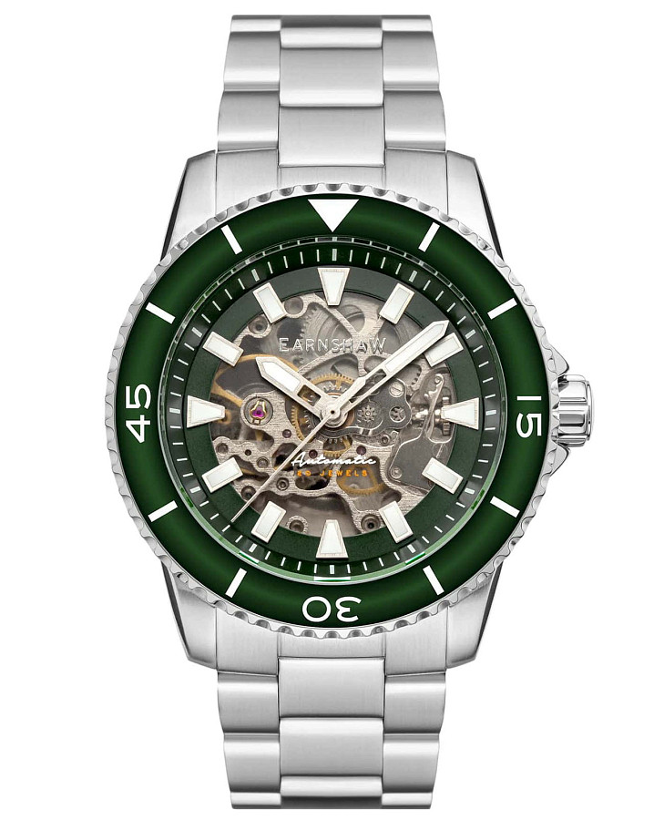 Часы Earnshaw Wallis ES-8227-44 — мужские, зеленый