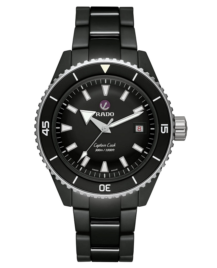 Часы Rado Captain Cook High-Tech Ceramic Diver R32129152 — мужские, черный
