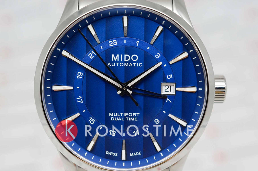 Часы Mido Multifort Dual Time M038.429.11.041.00 — металл сталь, Швейцария