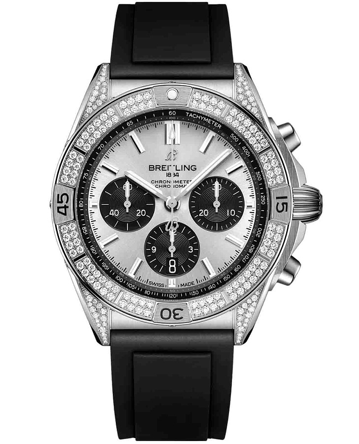 Часы Breitling Chronomat B01 42 mm AB0134721G1S1 — мужские, серебристый
