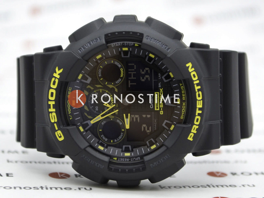 Часы Casio G-Shock GA-100CY-1ADR (GA-100CY-1A) — мужские, черный