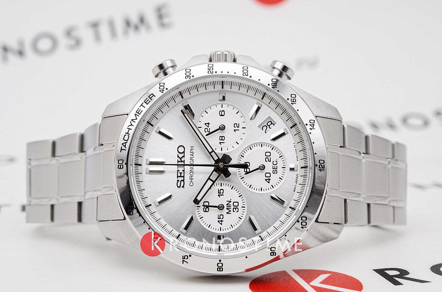Часы Seiko Spirit Chronograph SBTR009 — кварцевые, сталь металл