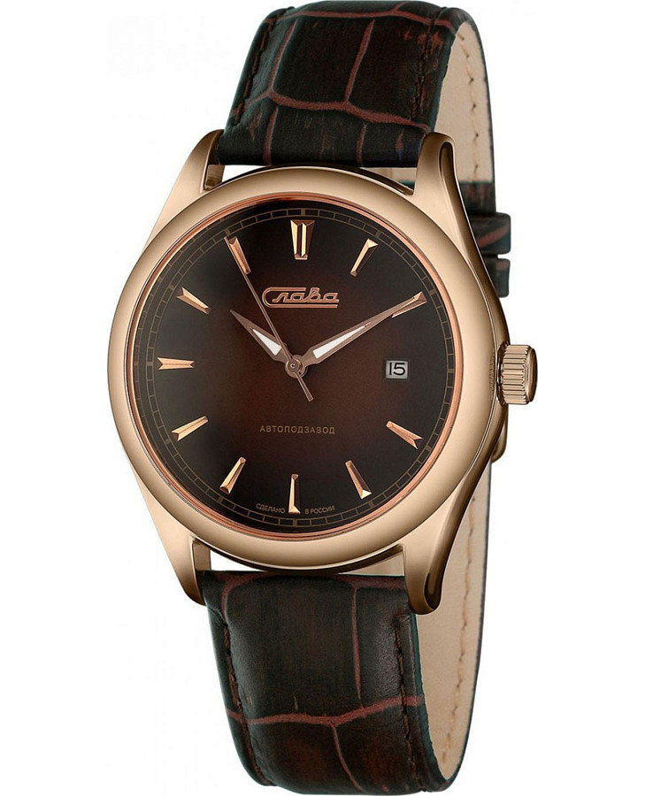 Часы Слава Традиция 1863137/300-8215 — мужские, коричневый