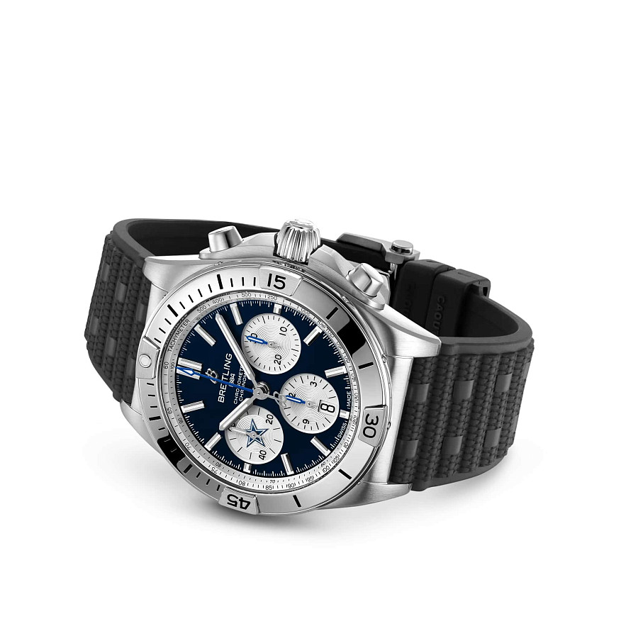 Часы Breitling Chronomat B01 42 NFL Dallas Cowboys Edition AB01342B1C1S1 — каучук, мужские