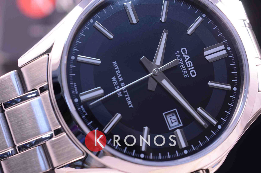 Часы Casio Collection MTS-100D-1A — мужские, нержавеющая сталь