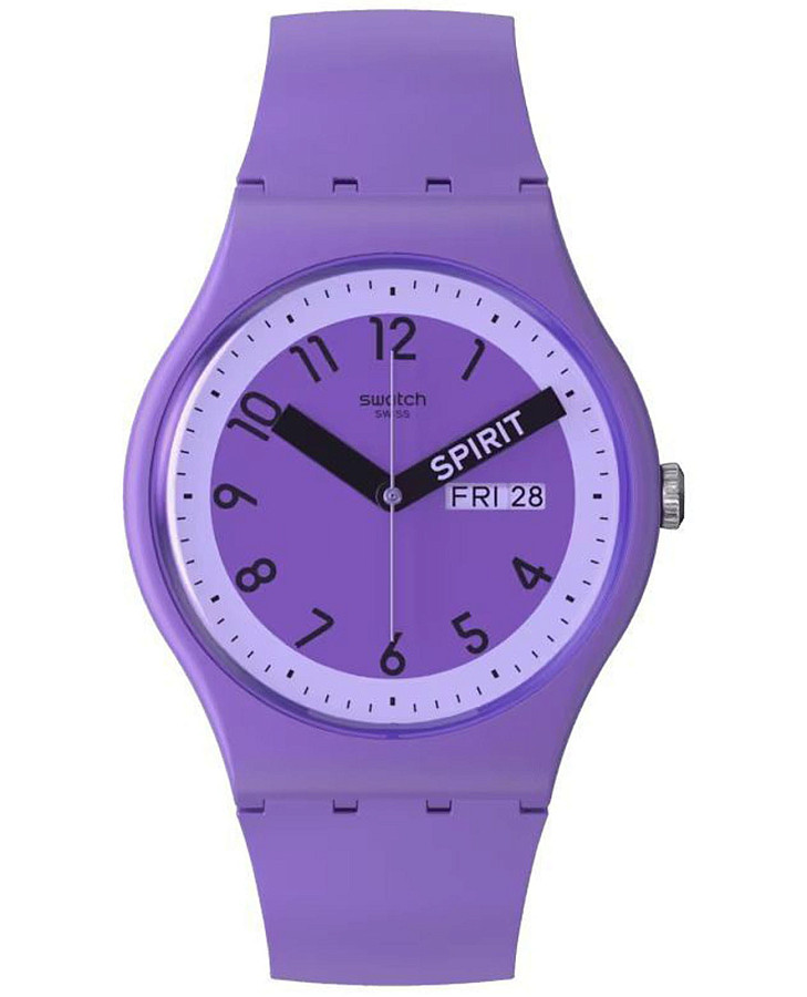 Часы Swatch New Gent Biosourced SO29V700 — женские, фиолетовый