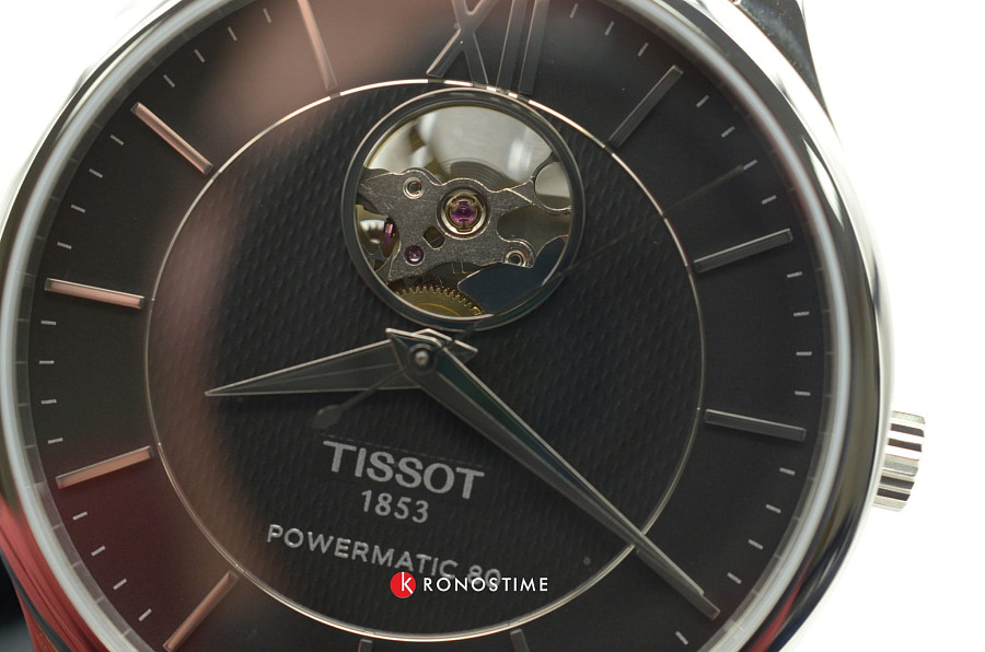 Часы Tissot Tradition Powermatic 80 Open Heart T063.907.11.058.00 — Швейцария, механические