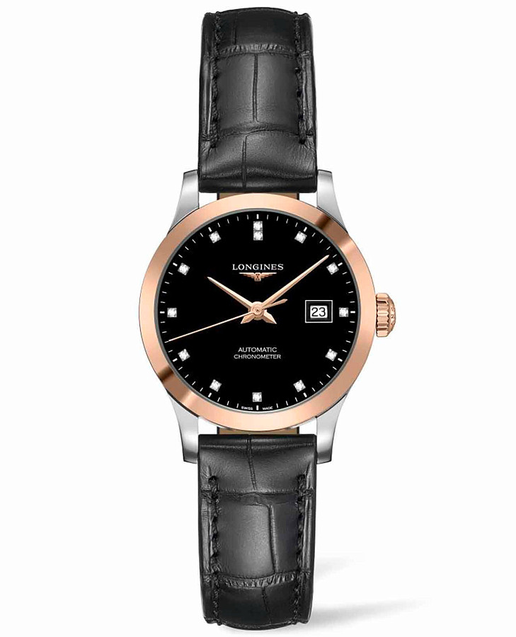Часы Longines Record Collection L2.321.5.57.2 — женские, черный
