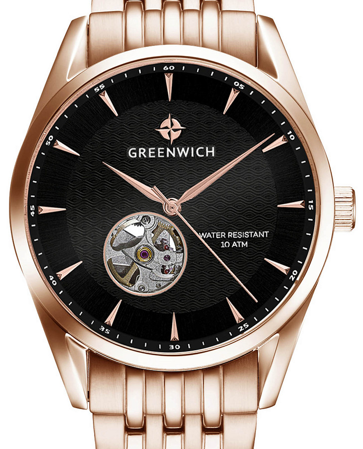 Часы Greenwich Good Luck Deep GW 075.40.31 — механические, металл сталь