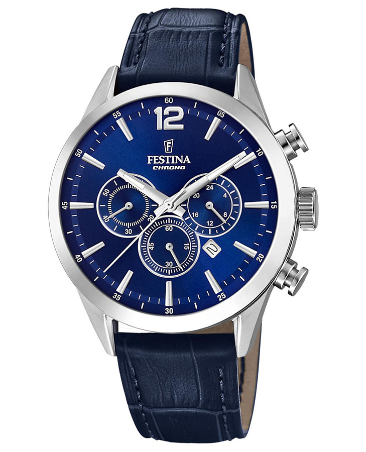 Часы Festina Timeless Chrono F20542/2 — мужские, синий