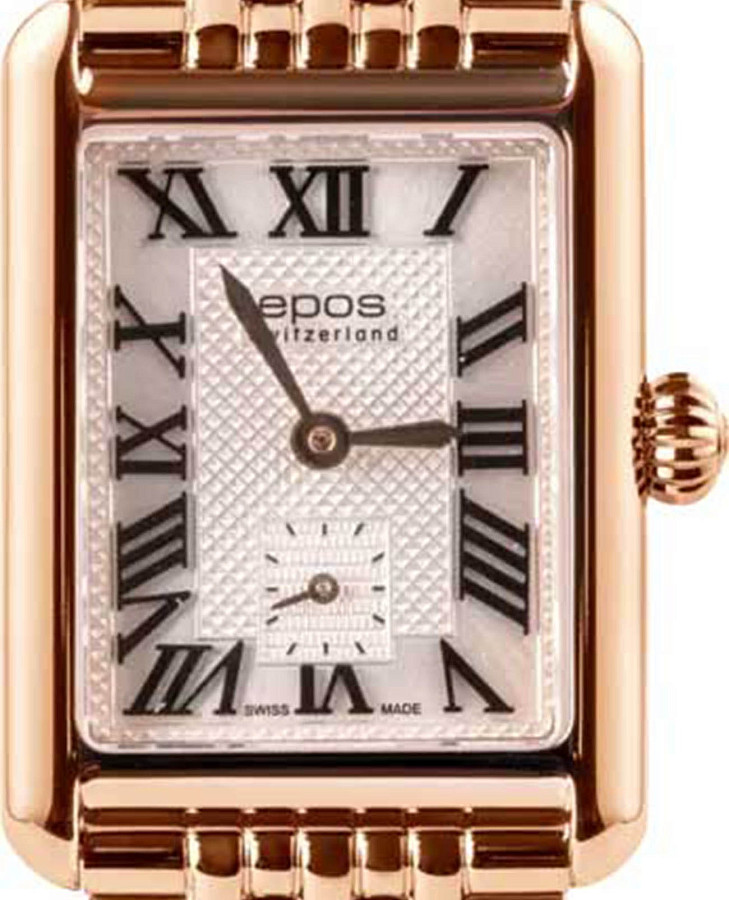 Часы Epos Ladies 8002.702.24.20.34 — кварцевые, металл сталь