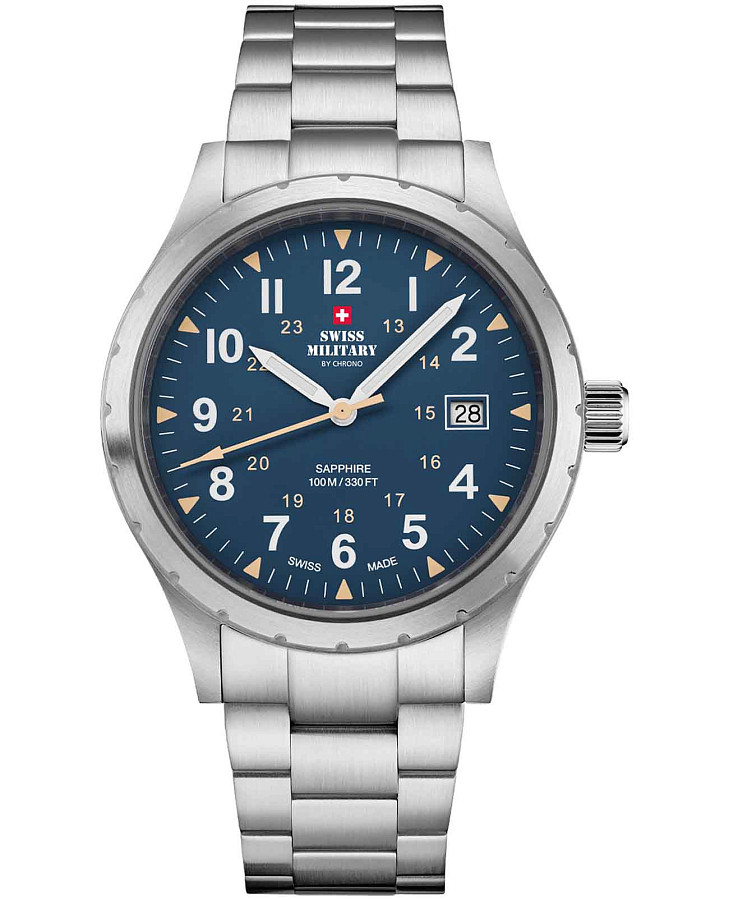 Часы Swiss Military by Chrono Classic Army SM34108.03 — мужские, синий