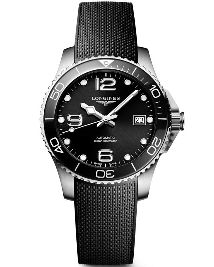 Часы Longines HydroConquest L3.780.4.56.9 — мужские, черный
