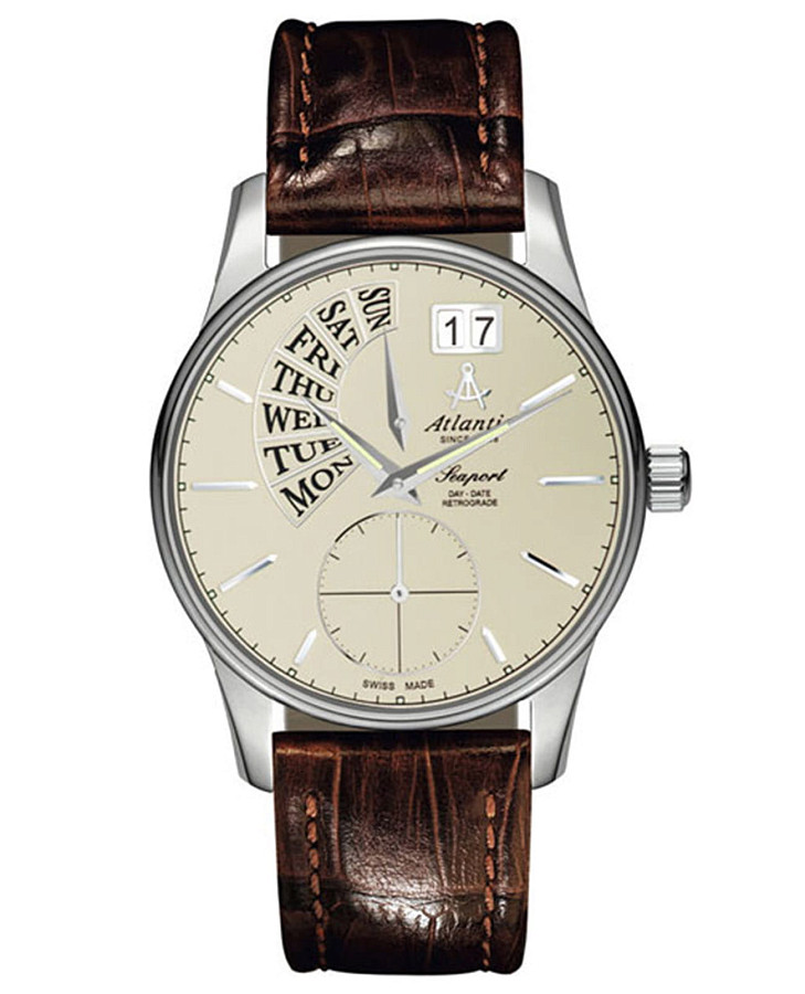 Часы Atlantic Seaport Day Date Retrograde 56351.41.91 — мужские, серый