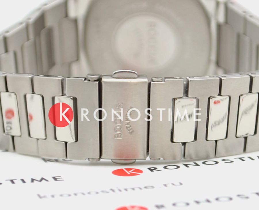 Часы Boccia Titanium Square 3657-03 — зеленый, титан