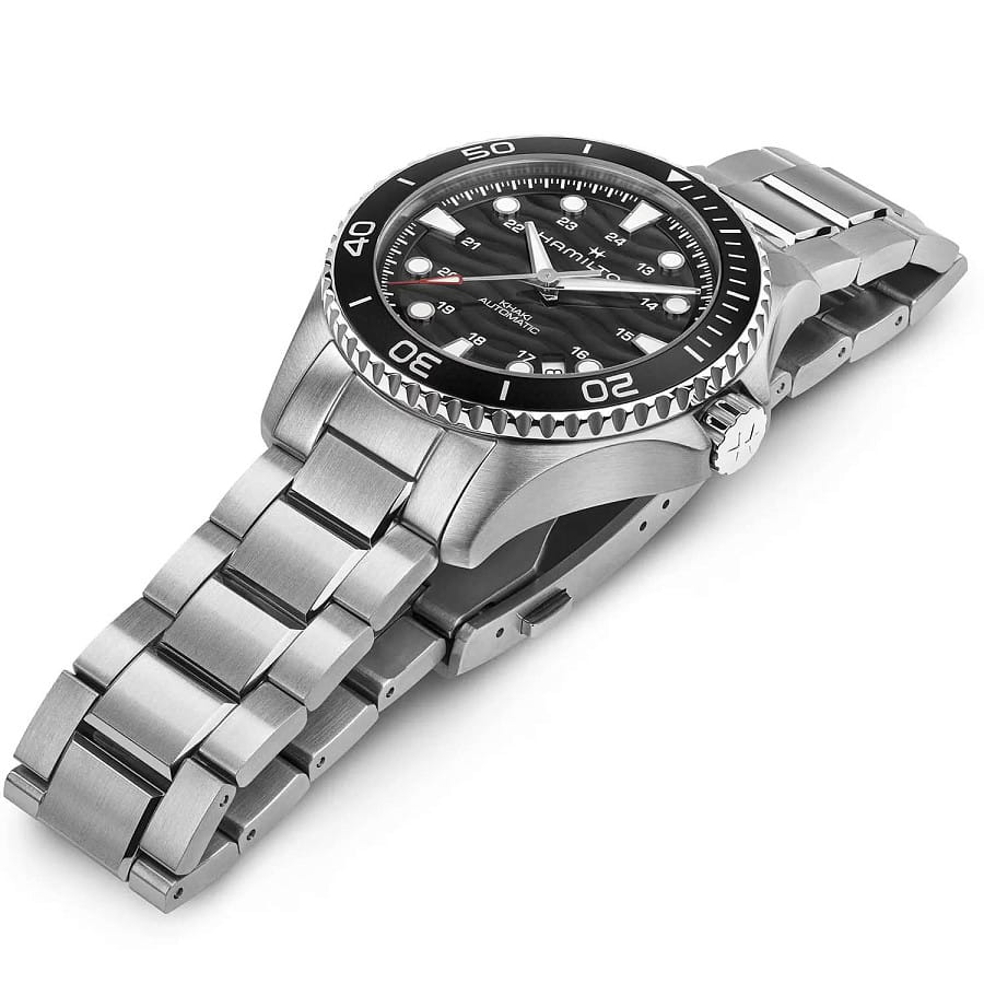 Часы Hamilton Khaki Navy Scuba Auto H82415130 — мужские, серебристый
