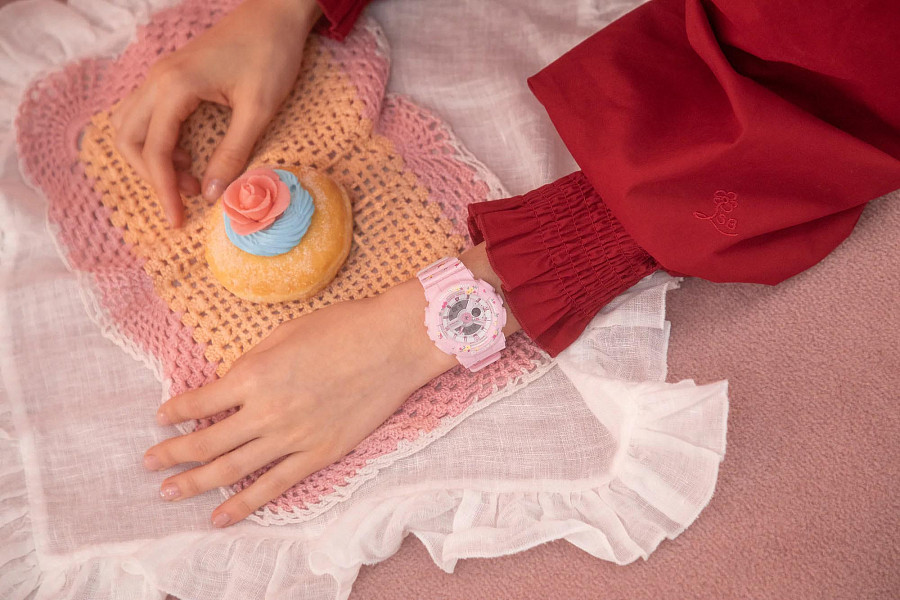 Часы Casio Baby-G BA-110LSB-4ADR — кварцевые, пластик сталь металл