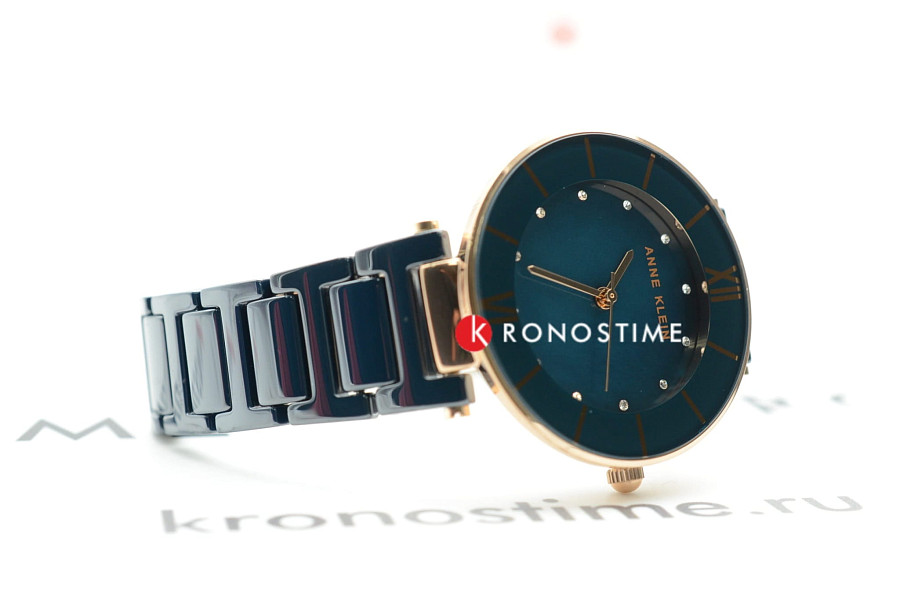 Часы Anne Klein Ceramics 3266NVRG — кварцевые, металл сталь