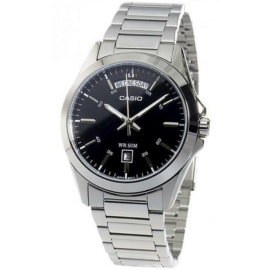 Часы Casio Collection MTP-1370D-1A2VDF (MTP-1370D-1A2) — мужские, нержавеющая сталь