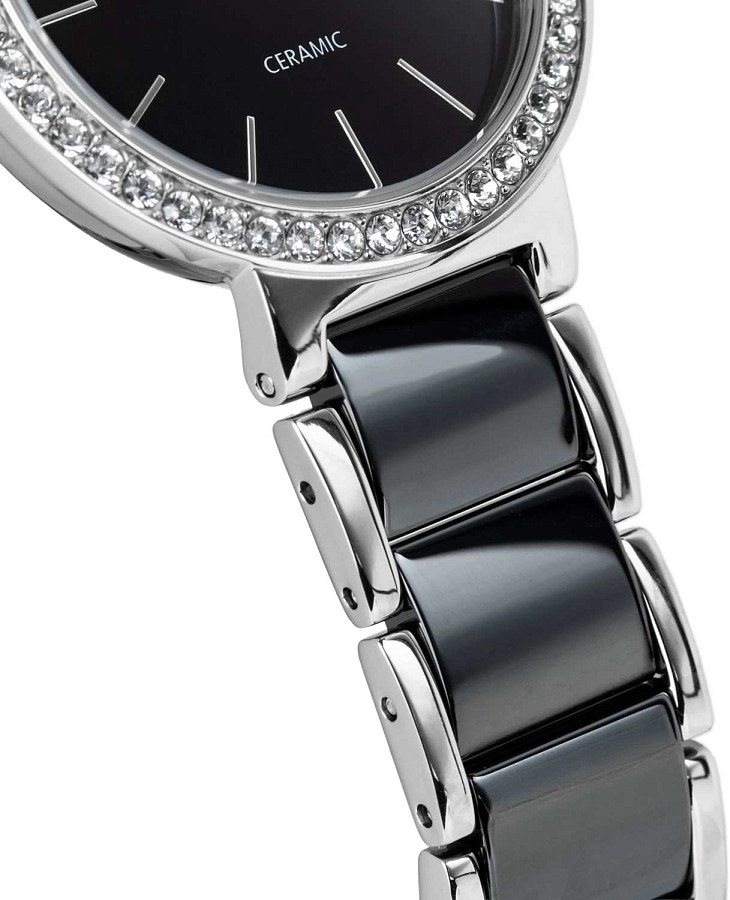 Часы Jacques Lemans High Tech Ceramic Monaco 50-7A — сталь + керамические вставки, женские