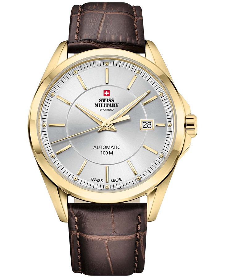 Часы Swiss Military by Chrono Automatic Collection SMA34085.18 — мужские, серебристый