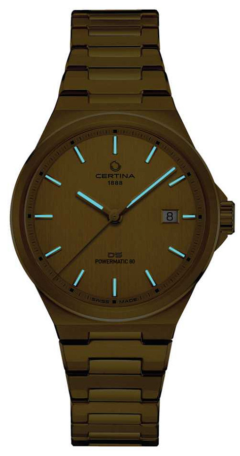 Часы Certina DS-7 Powermatic 80 - C043.407.33.361.00 — нержавеющая сталь с pvd-покрытием, мужские