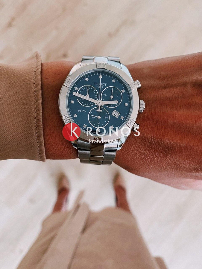 Часы Tissot PR 100 Sport Chic Chronograph T101.917.11.046.00 — кварцевые, Швейцария, женские