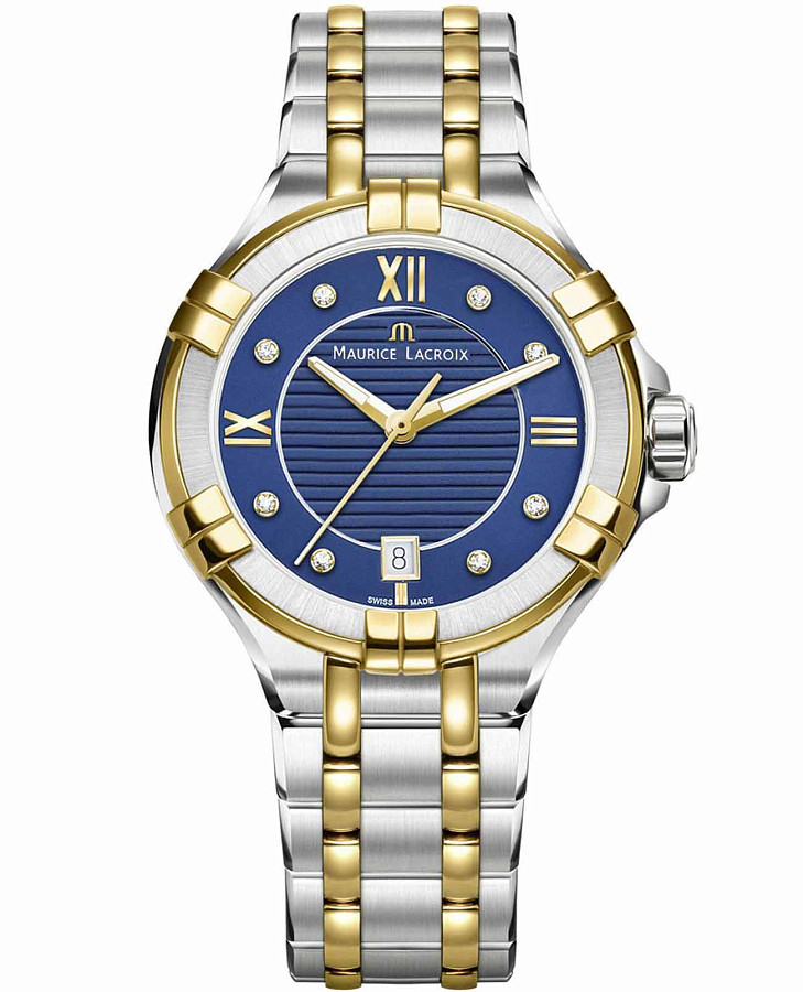Часы Maurice Lacroix Aikon Date AI1006-PVY13-450-1 — женские, синий