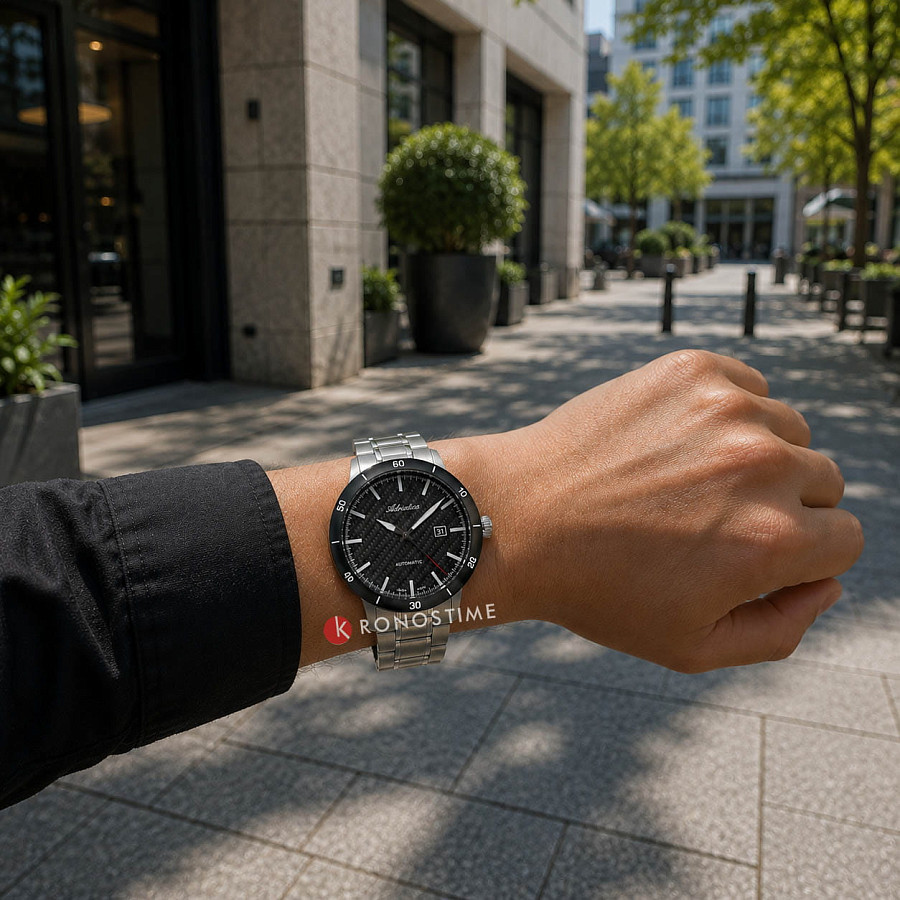 Часы Adriatica A8383.4114A — мужские, титановый