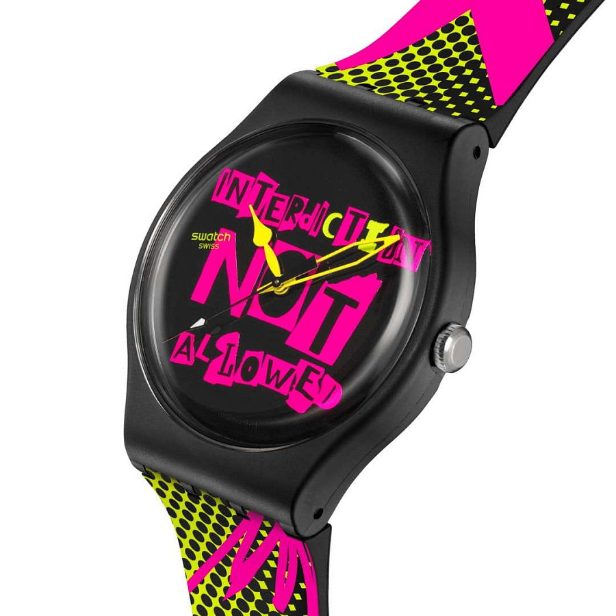 Часы Swatch Distort Mode SO32B121 — биокерамика, Швейцария
