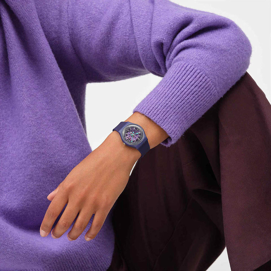 Часы Swatch Gent Biosourced Standard SO28V102 — силикон, мужские