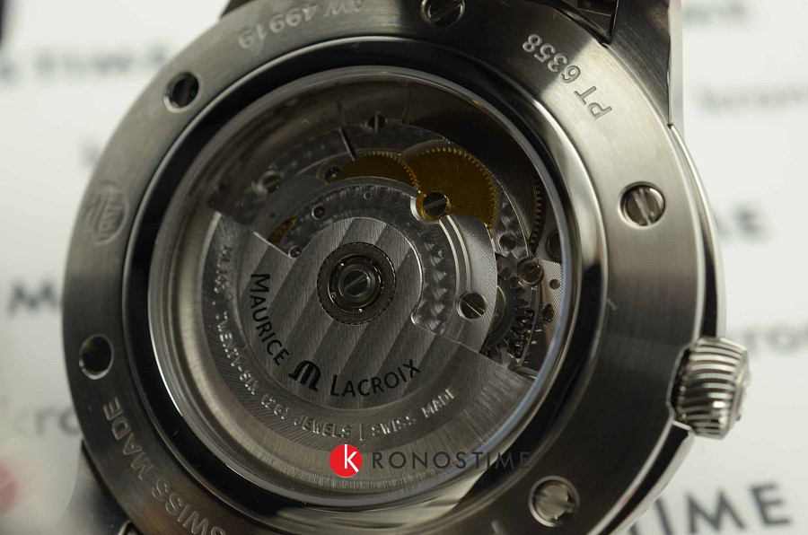 Часы Maurice Lacroix Pontos Day Date PT6358-SS002-331-1 — серый, металл сталь